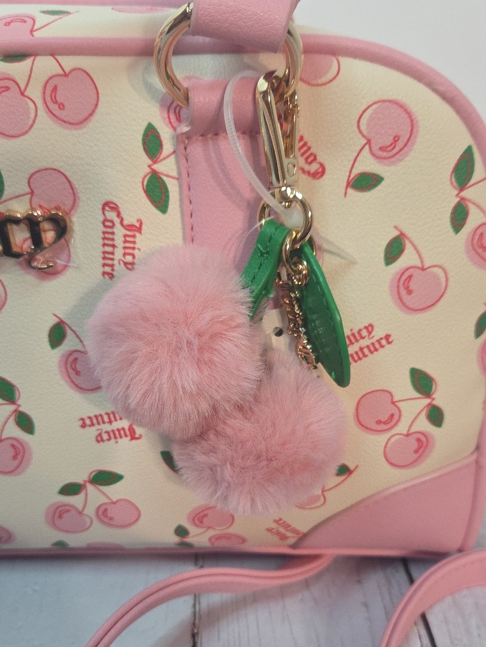Juicy Couture Cherry Girl Satchel Crossbody NWT - Picture 10 of 12